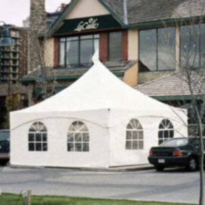 20x20 marquee tent rental Calgary set up outdoors for an event