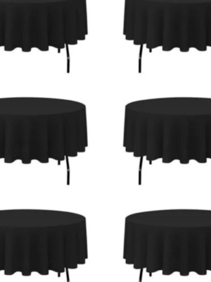 Black Round Tablecloth - 90 inch
