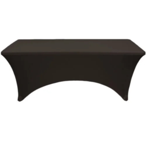 Black spandex tablecloths - 6ft