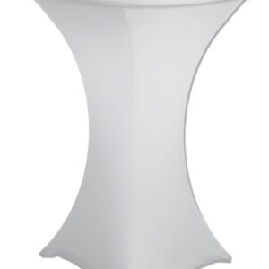 Cocktail tables white spandex cover