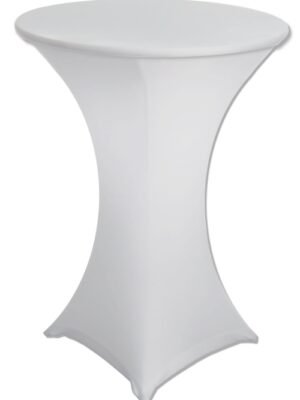 Cocktail tables white spandex cover